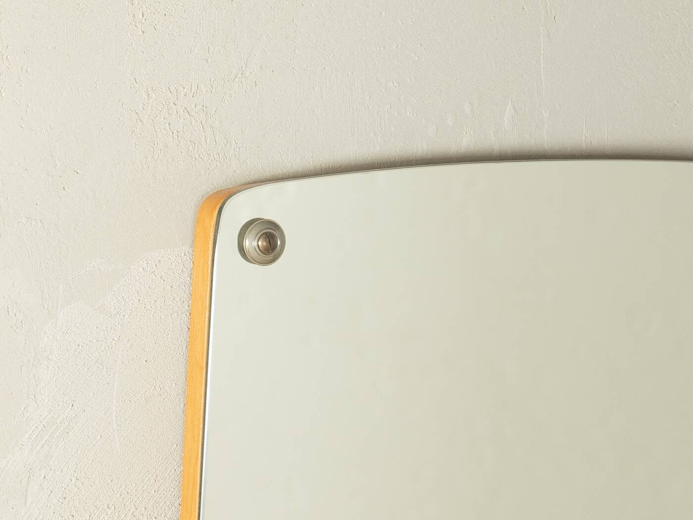 Simple vintage wall mirror with shelf