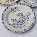 6 flat plates from the Chardon de Gien series