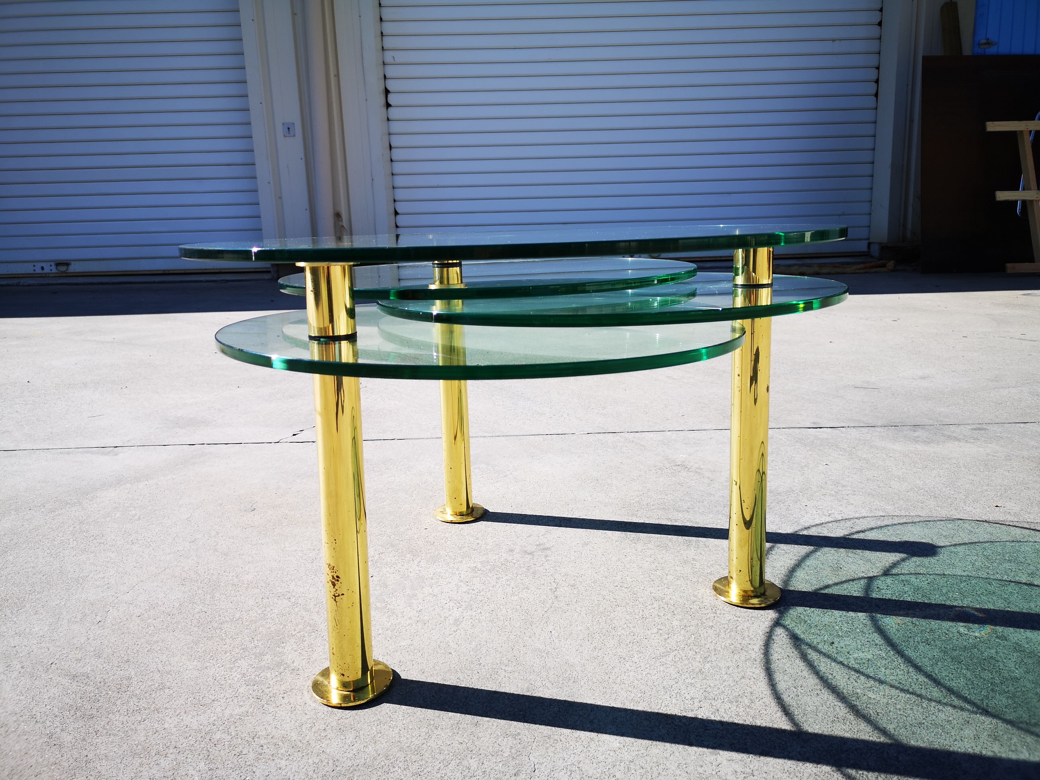 Glass coffee table