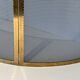 Curved Black Steel Mesh Fire Screen Design with Brass Frame