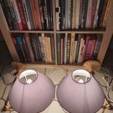 Pair of gilded bronze wall lamps
