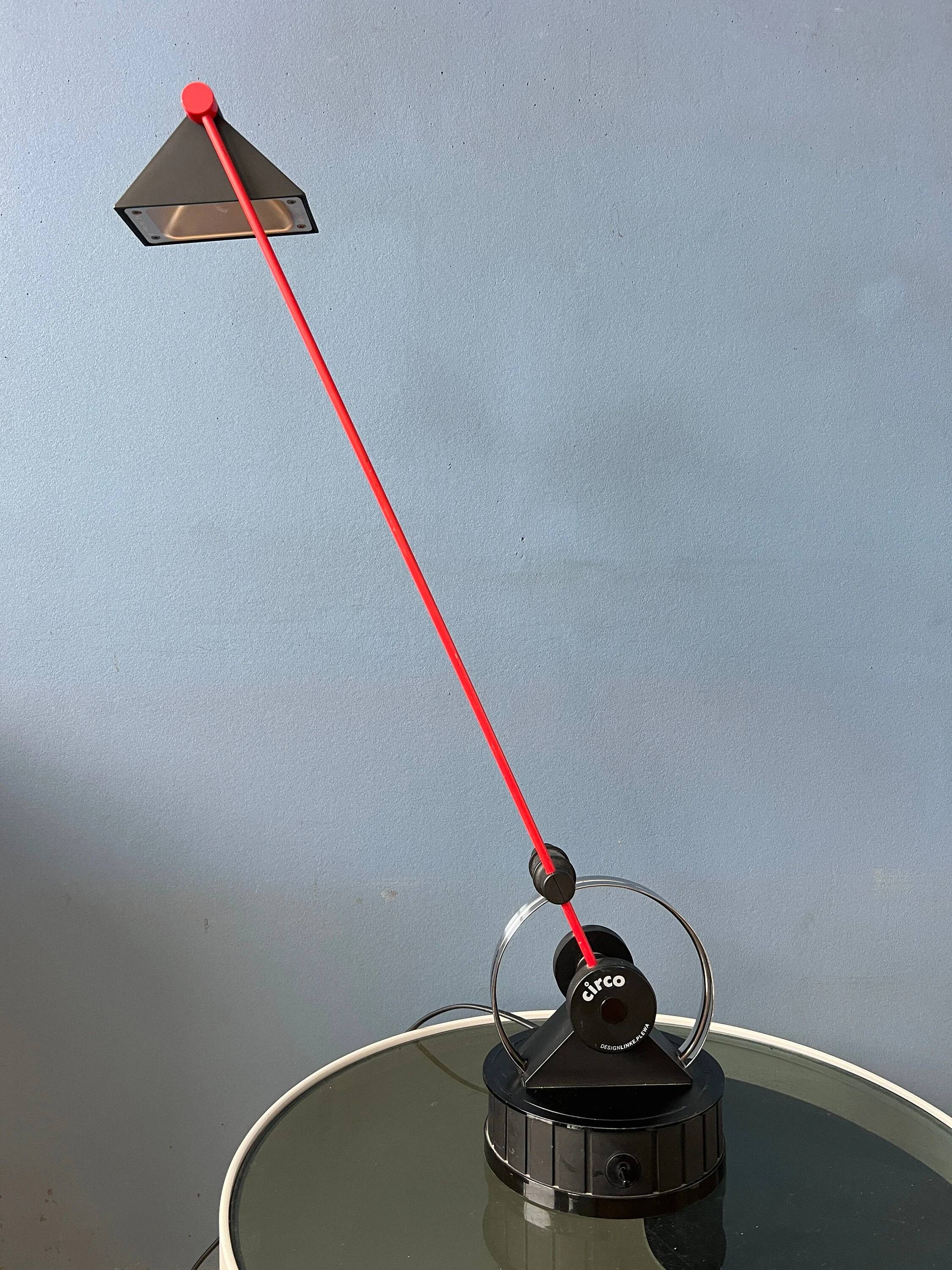 Postmodern table lamp Circo from the 1980s by Linke Plewa for Brilliant AG