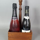 Walnut bottle holder