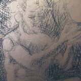 Charcoal on coppered sheet