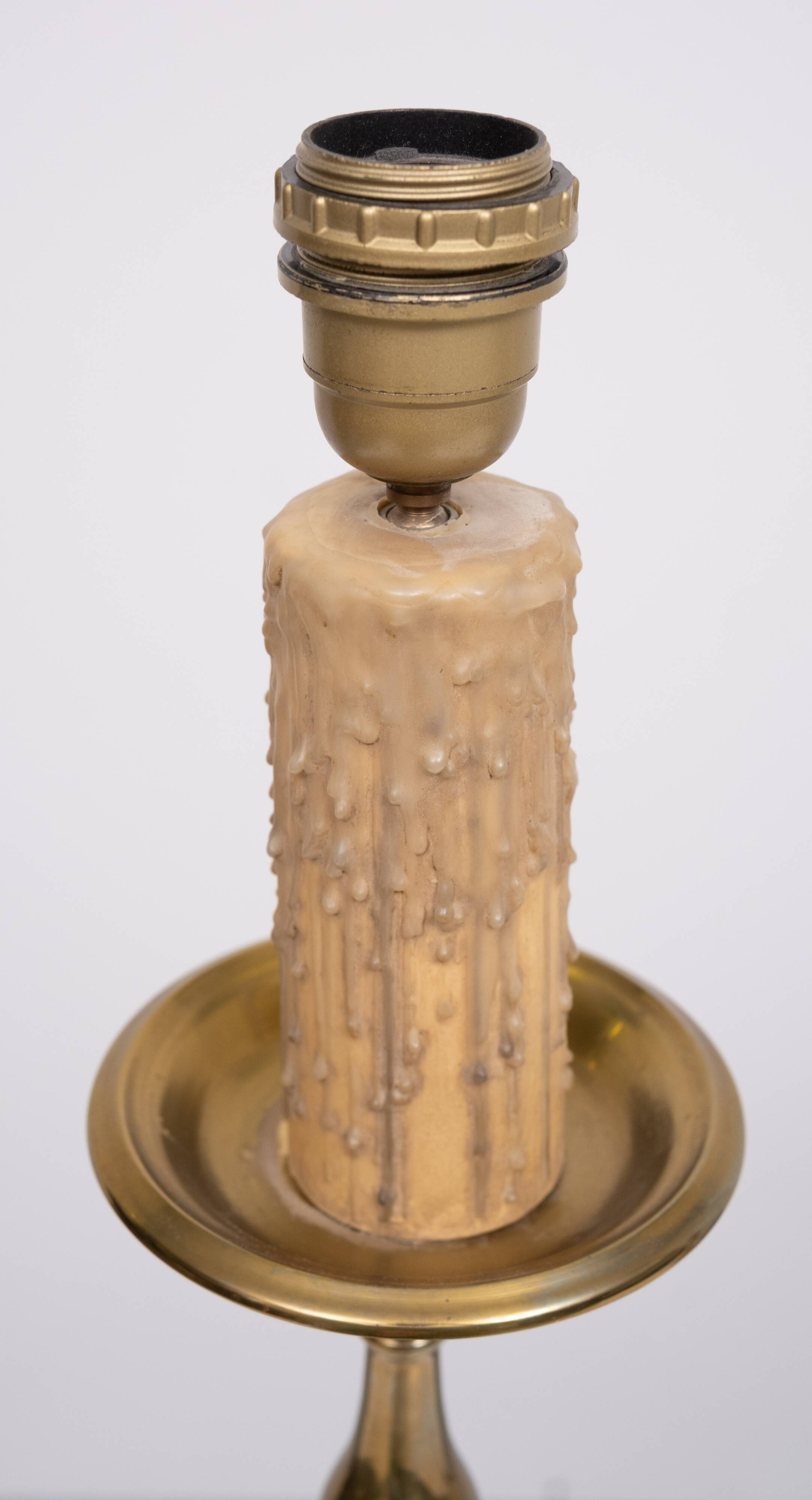 set solid Brass Gothic Revival Table Lamps 1950s