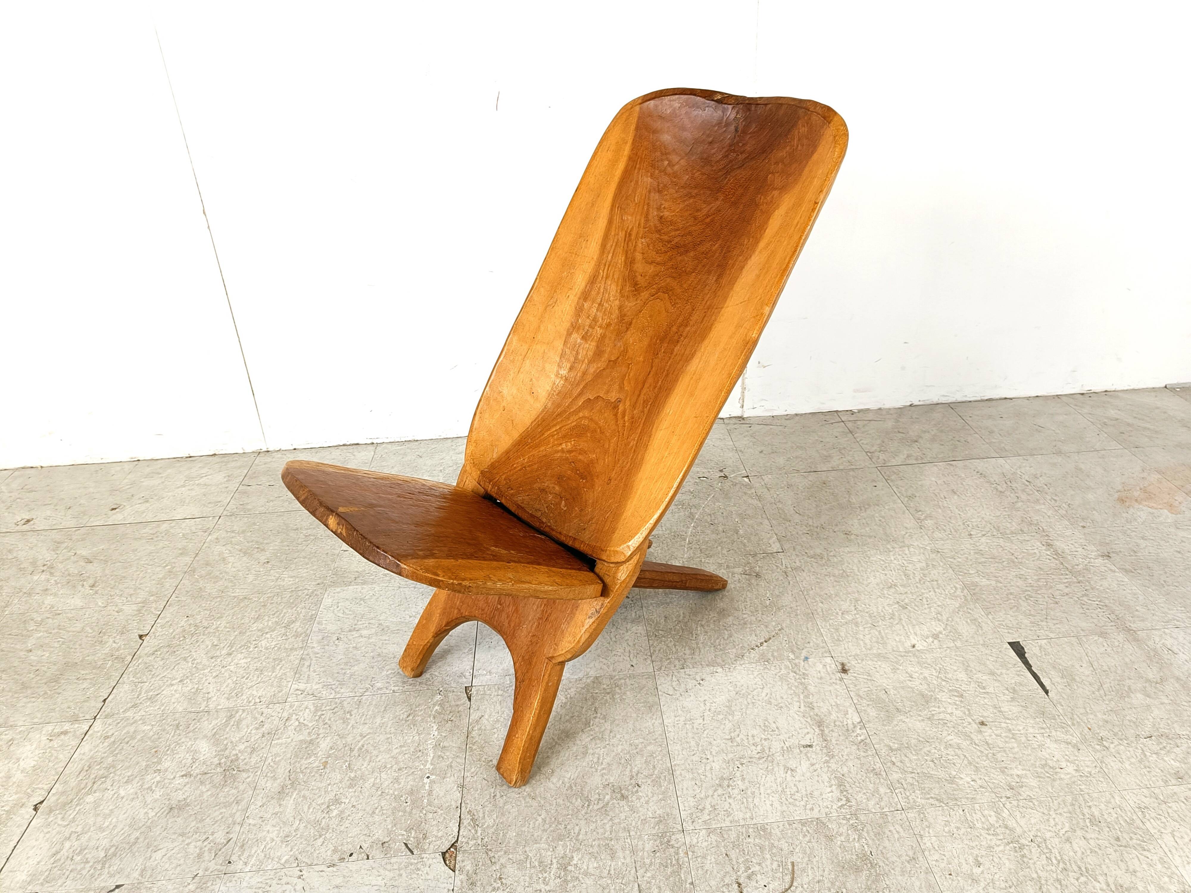 Vintage african birthing chair, 1960s
