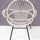 Fauteuil rotin blanc