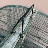 Water green patinated metal cage