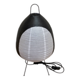 Black lamp "Paper and metal design".