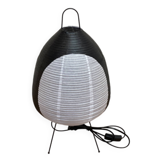 Black lamp "Paper and metal design".