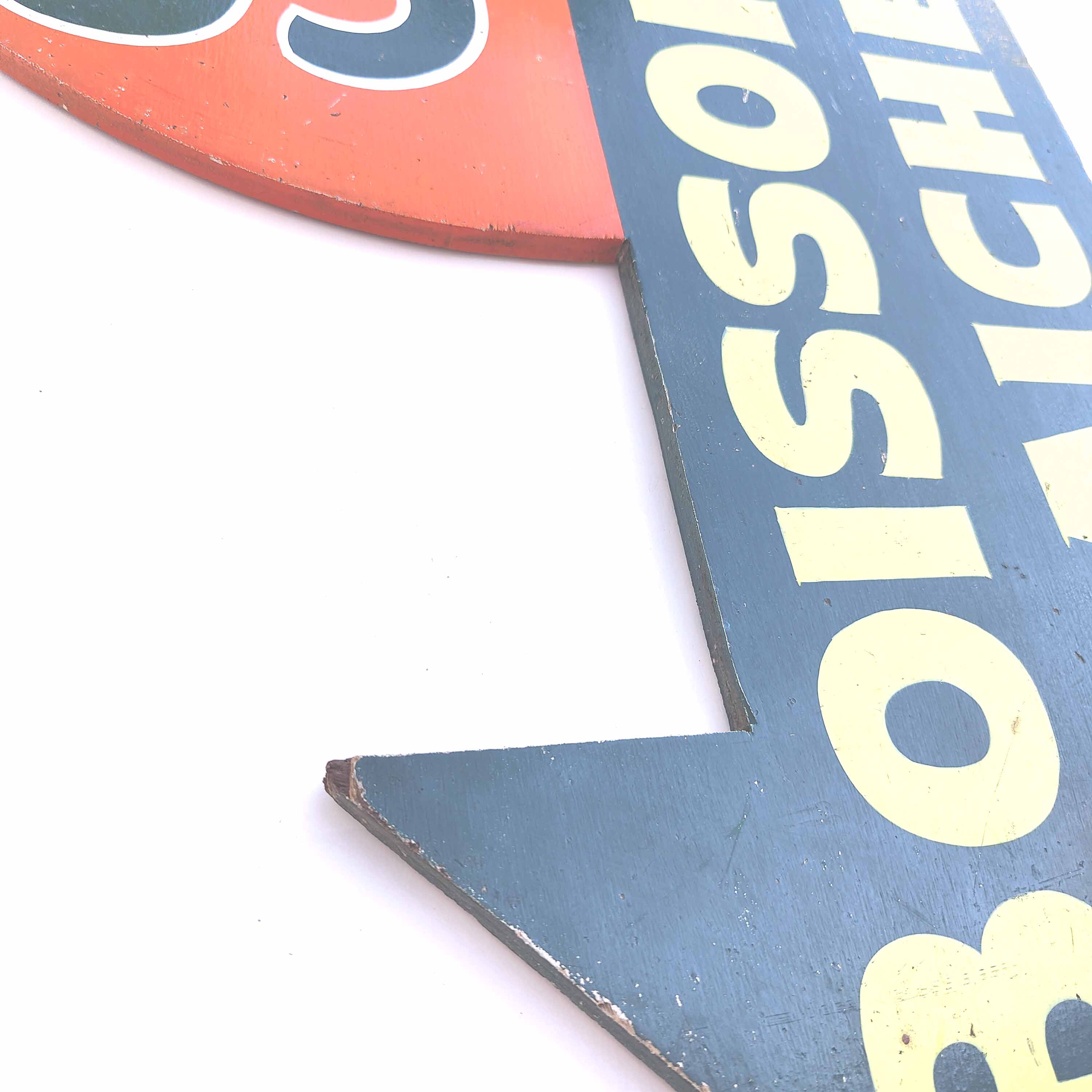Sign sign arrow vintage bistro guinguette wood panel