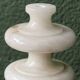 70s designer lamp base, twisted white marble