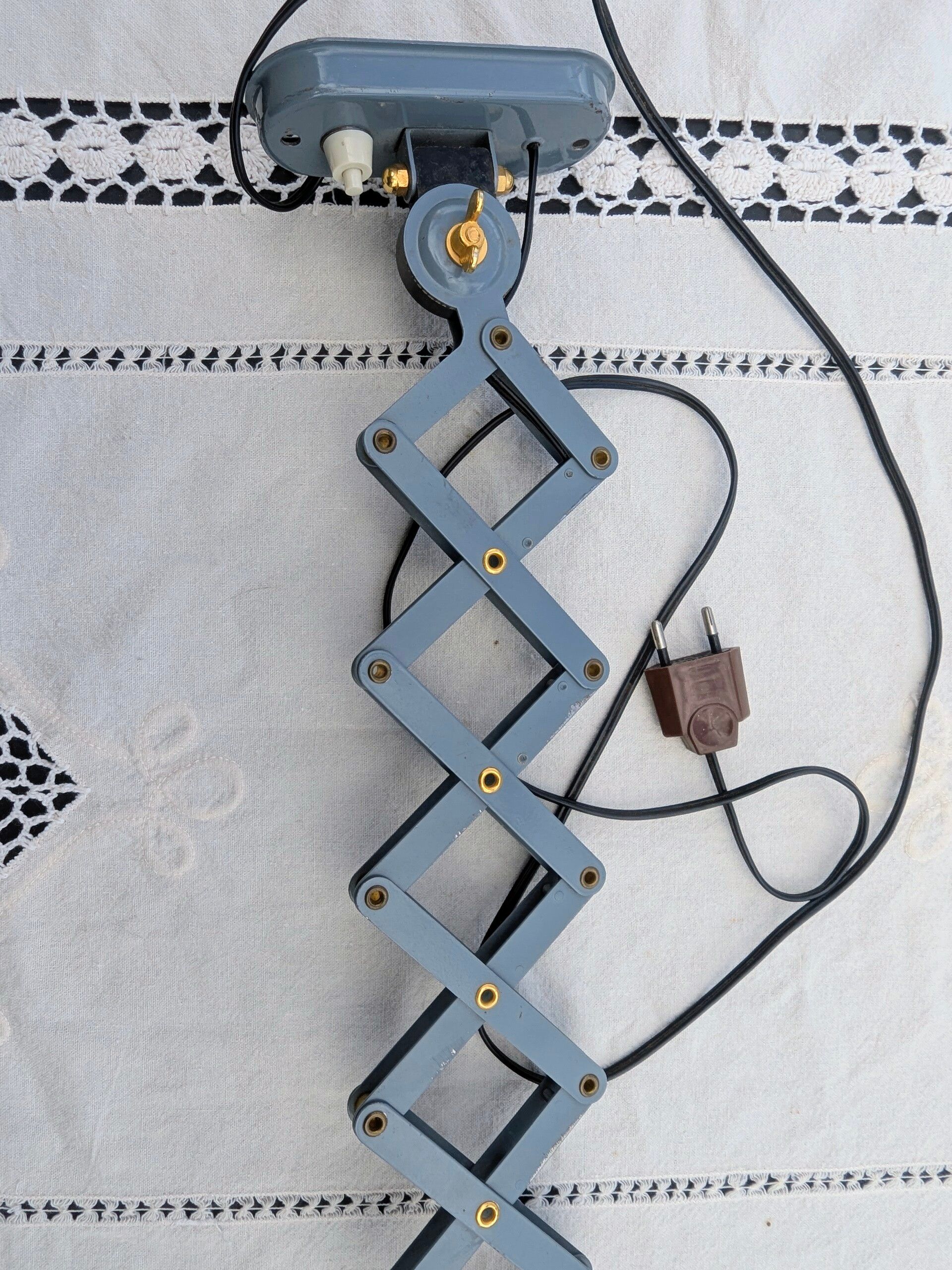 HALA Lamp Scissors Zigzag Wall Busquet H Mid Century 50 60 Vintage From
