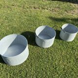 Set of 3 zinc basins