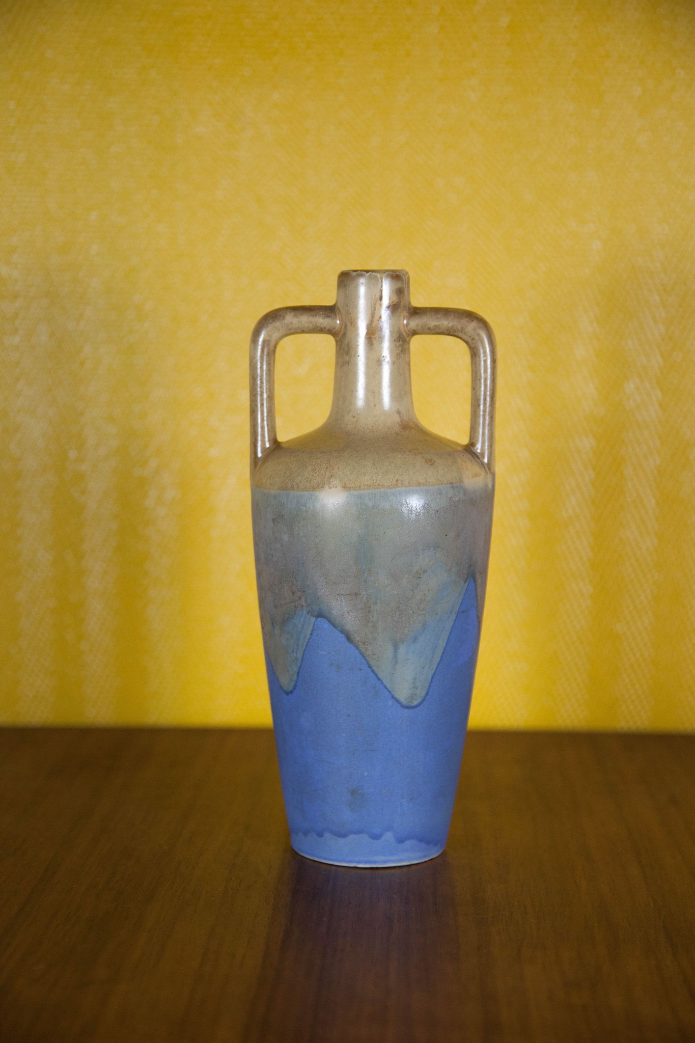 Flamed glazed stoneware bottle, Fournier Demars St-Amand alcohol bottle, amphora vase
