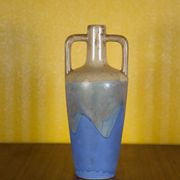 Flamed glazed stoneware bottle, Fournier Demars St-Amand alcohol bottle, amphora vase
