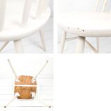 Vintage chaise de soutien off white Mid Century Retro Skandi Scandinavian Kitchen Chair Salle à mang