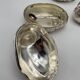 Salt shaker pepper and mustard bird in silver metal Gucci style