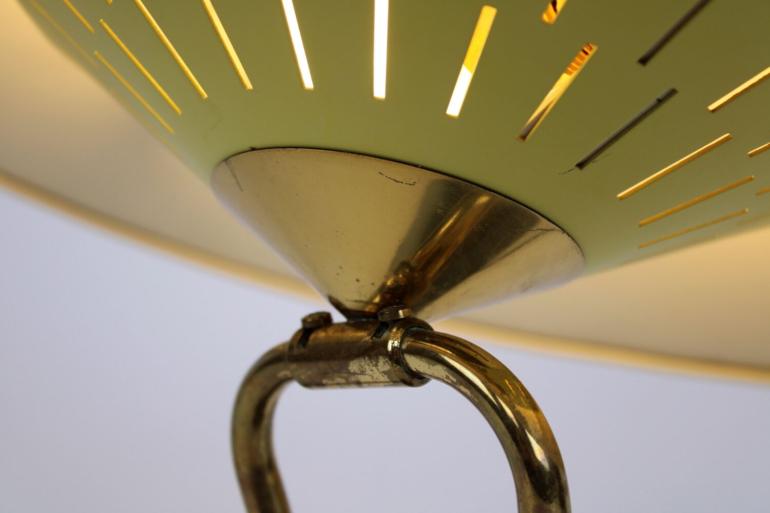 Table lamp brass and metal Germany 1950s