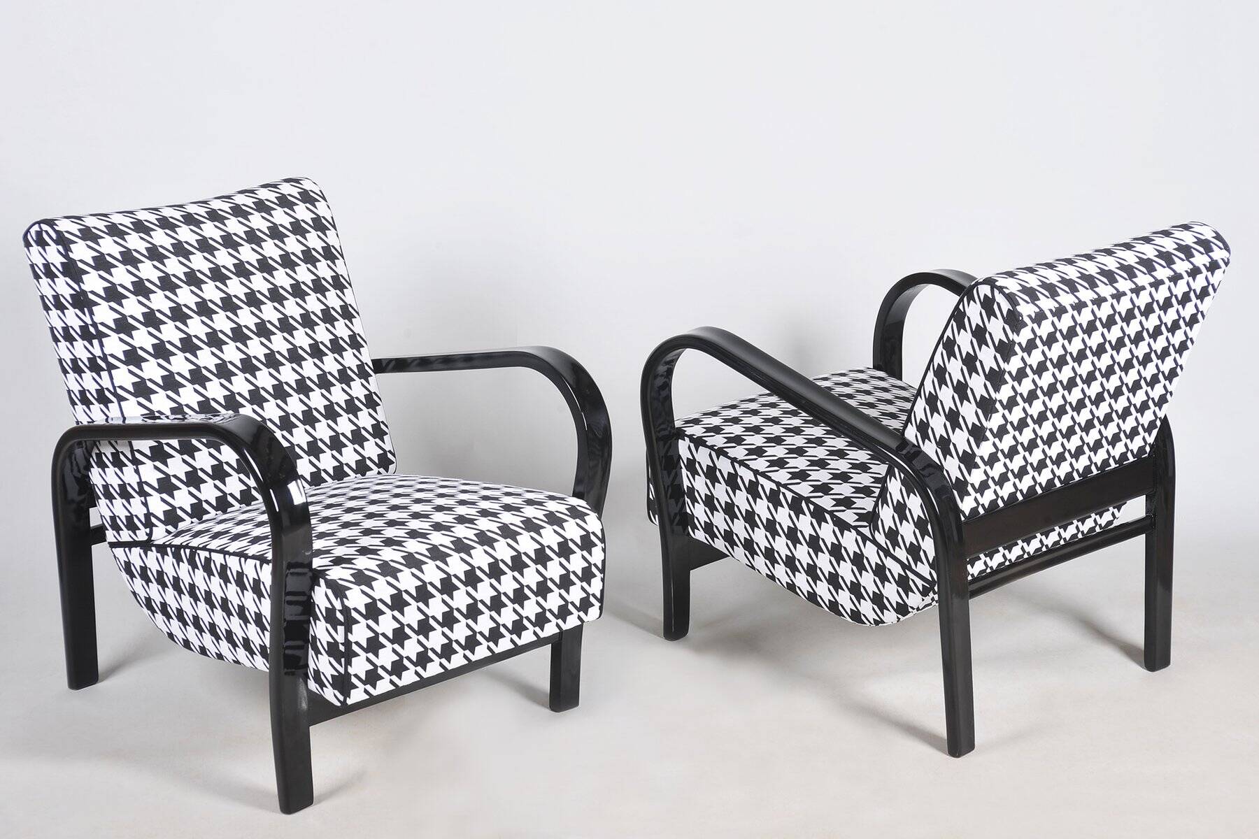 Fauteuils Art Déco par Koželka et Kropáček, tchèque, années 1930, ensemble de 2