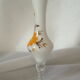 Soliflore en opaline blanche fleuri vintage