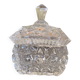 Chiseled glass sugar bowl