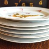 6 AIGI dessert plates decorated with golden dragons