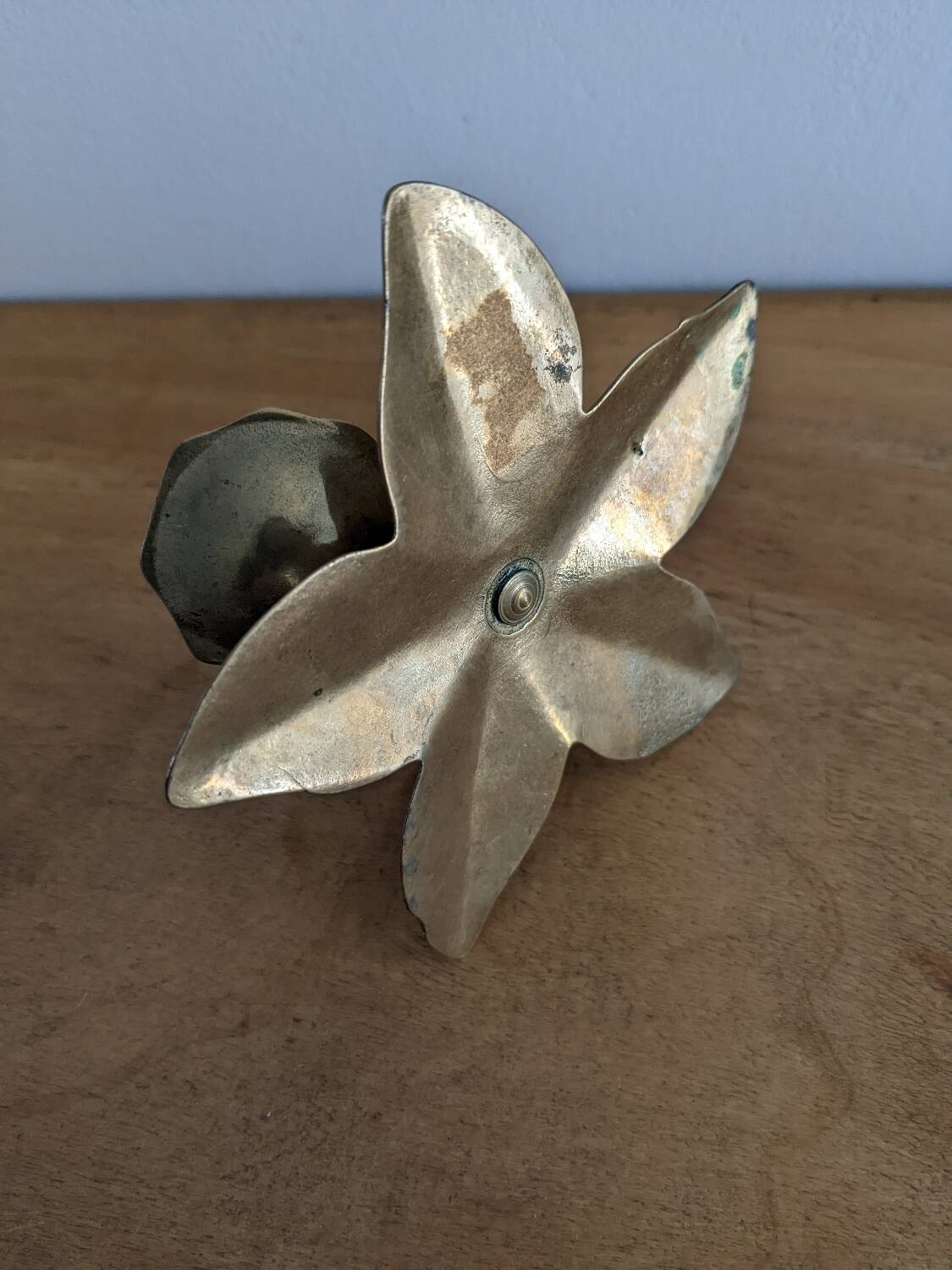 Brass lotus candle holder