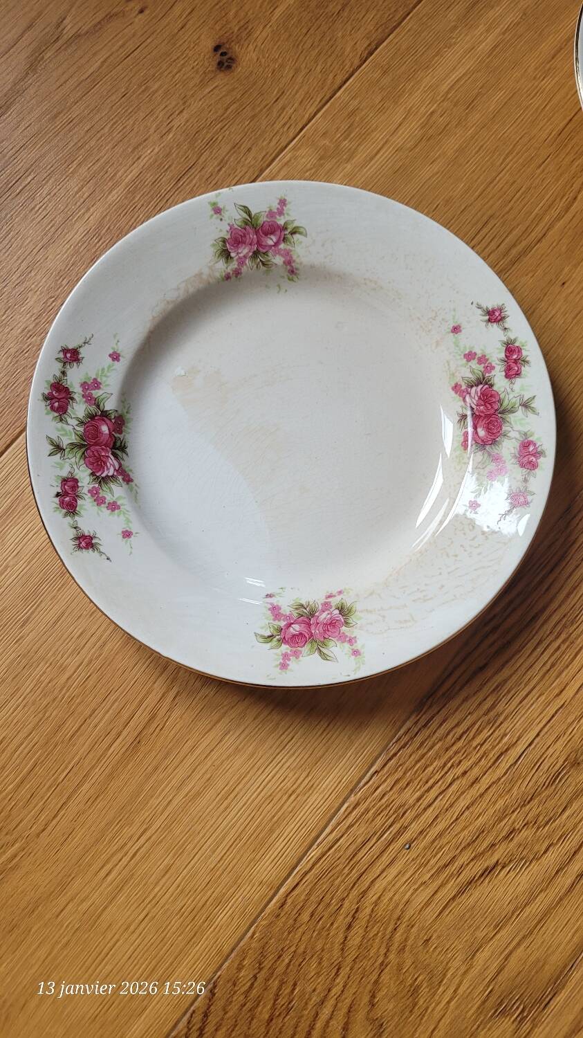 9 antique dessert plates