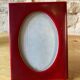 Set of 2 small red frames, made in Italy, 1970s