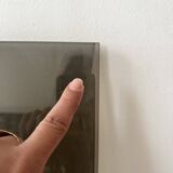 Hollis Jones plexiglass, brass & smoked glass bookcase, 1970 design