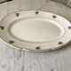oval dish Digoin Sarreguemines small flowers 50s