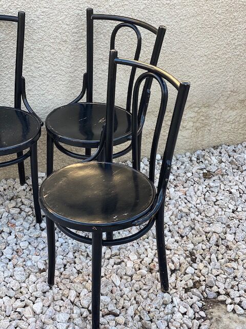 Set of wooden bistro chairs