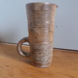 Brutalist vase pitcher signed in stoneware