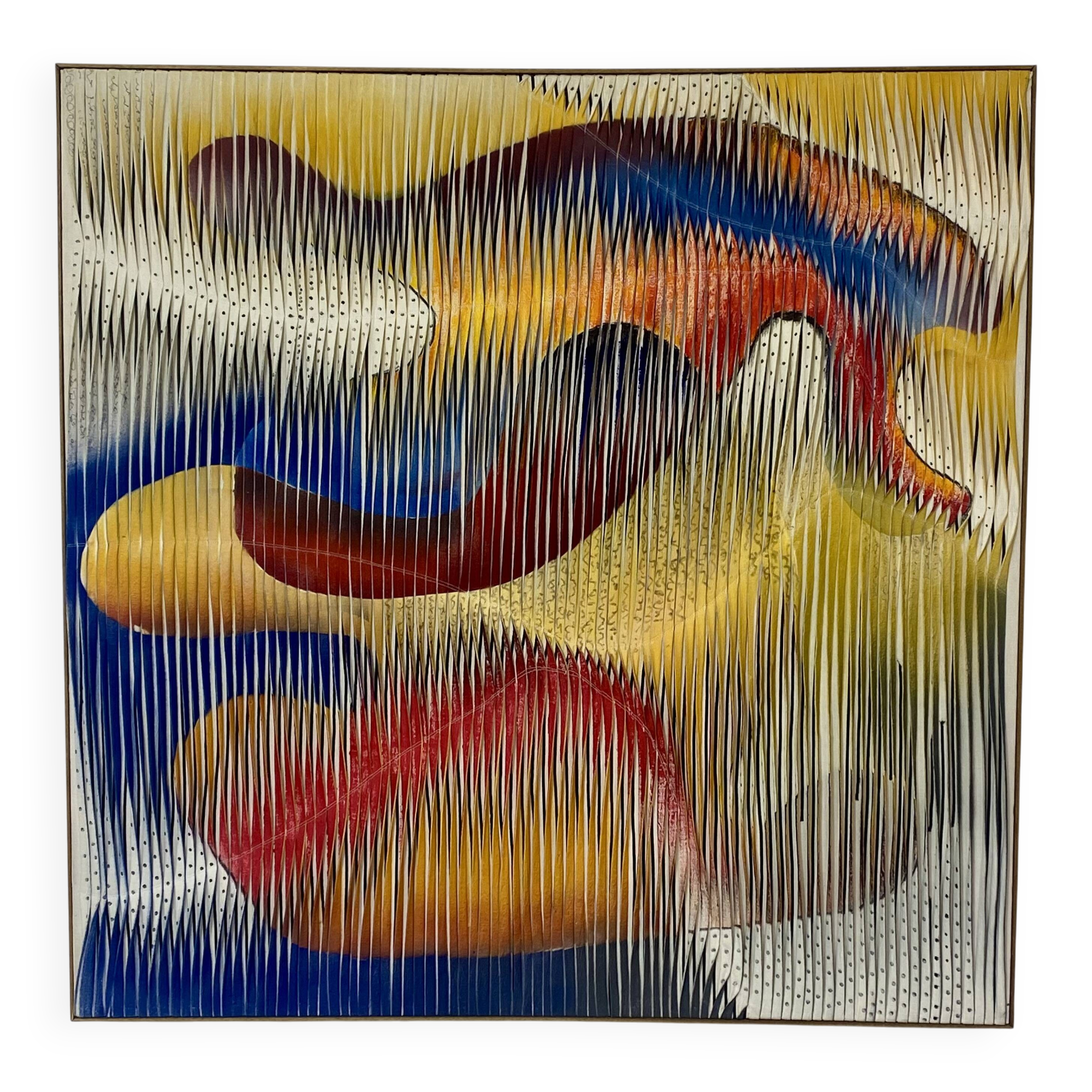 Textile sculpture-painting: The Dance of Colors