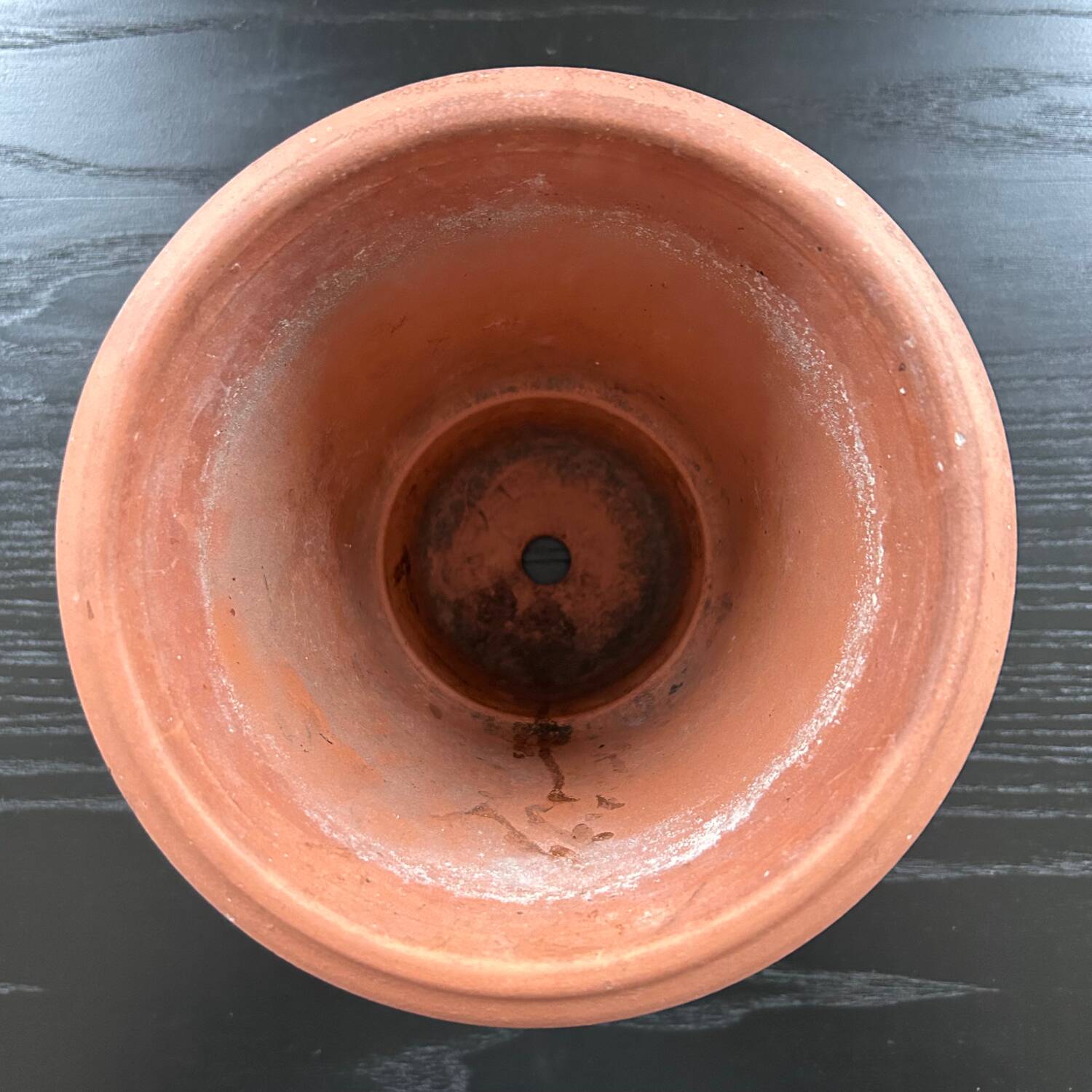 Vintage orange flowerpot