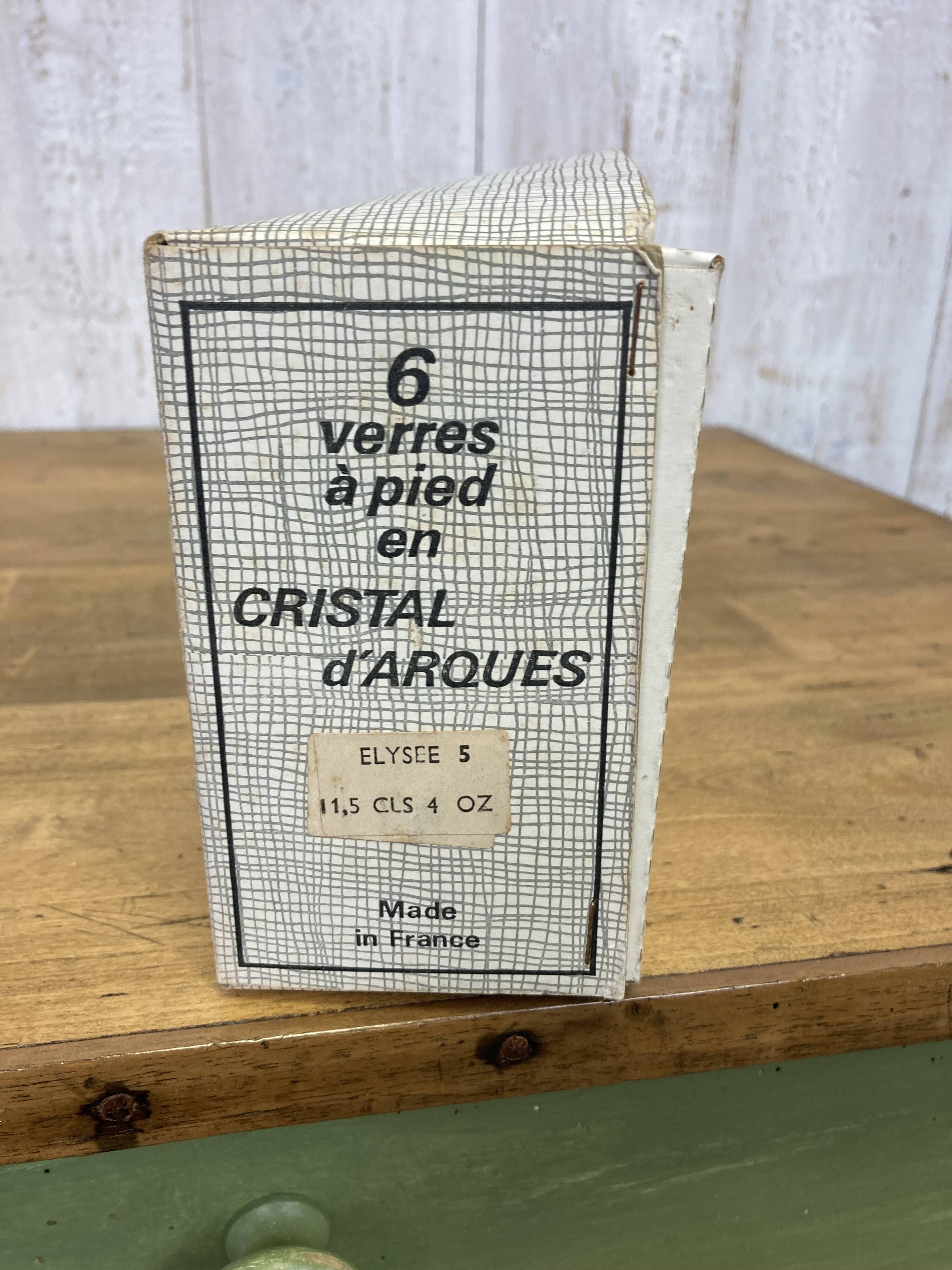 Set of 6 crystal glasses