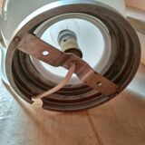 Old ceiling of 40's, white opaline globe, ceiling light