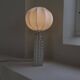 Rare mid-century modern crystal drop table lamp by Orrefors, designed by Carl Fagerlund.