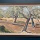 Original Swedish Oil on Canvas – "Olive Trees" by Bruno Fagerlund – Signed – Vintage and Framed – 57 × 38 cm (22.4" × 15")