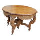 Napoleon III oak table with three extensions, 12 settings, late 19th century.
