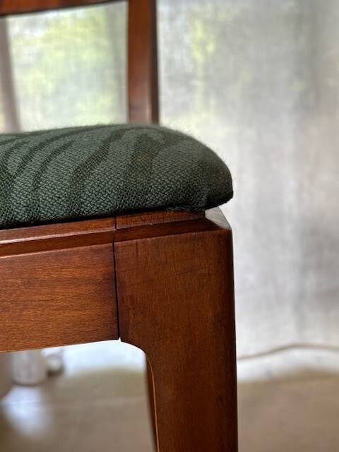 6 beech and teak chairs - Denmark 1940s