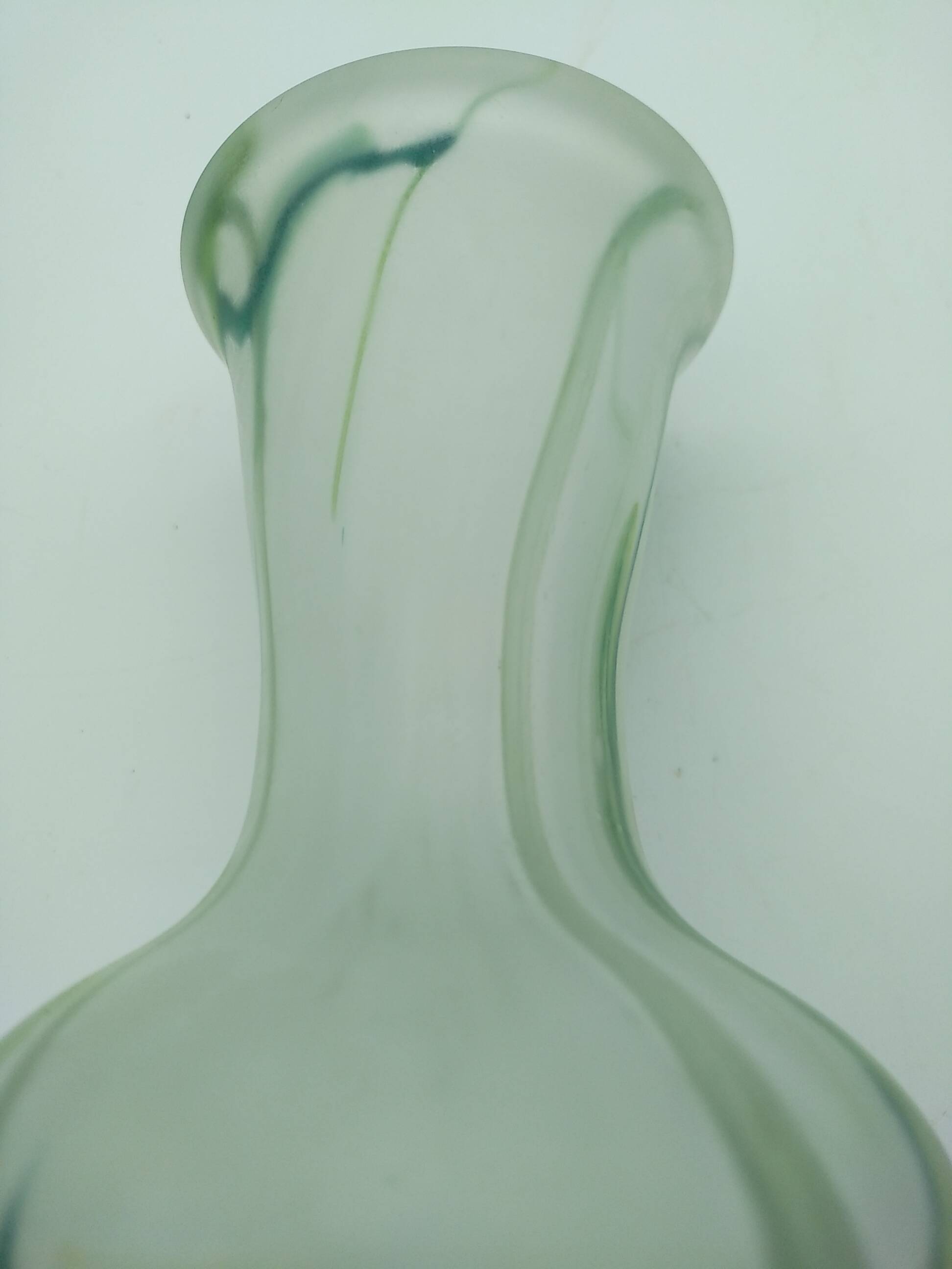Glass paste vase. Signed JP Mateus 1996.
