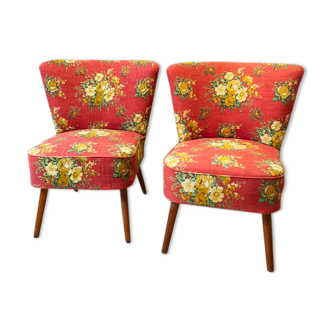 Pair of cocktail chairs Polsterm-bel Werkstein 1970