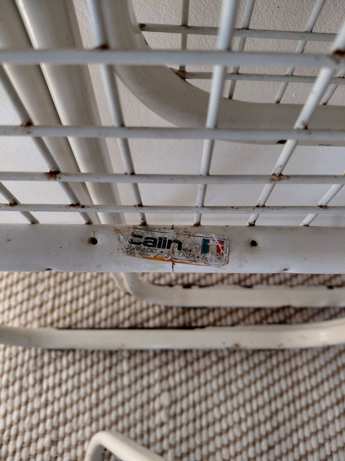 3 vintage folding chairs Talin design Italian 70s - mesh metal