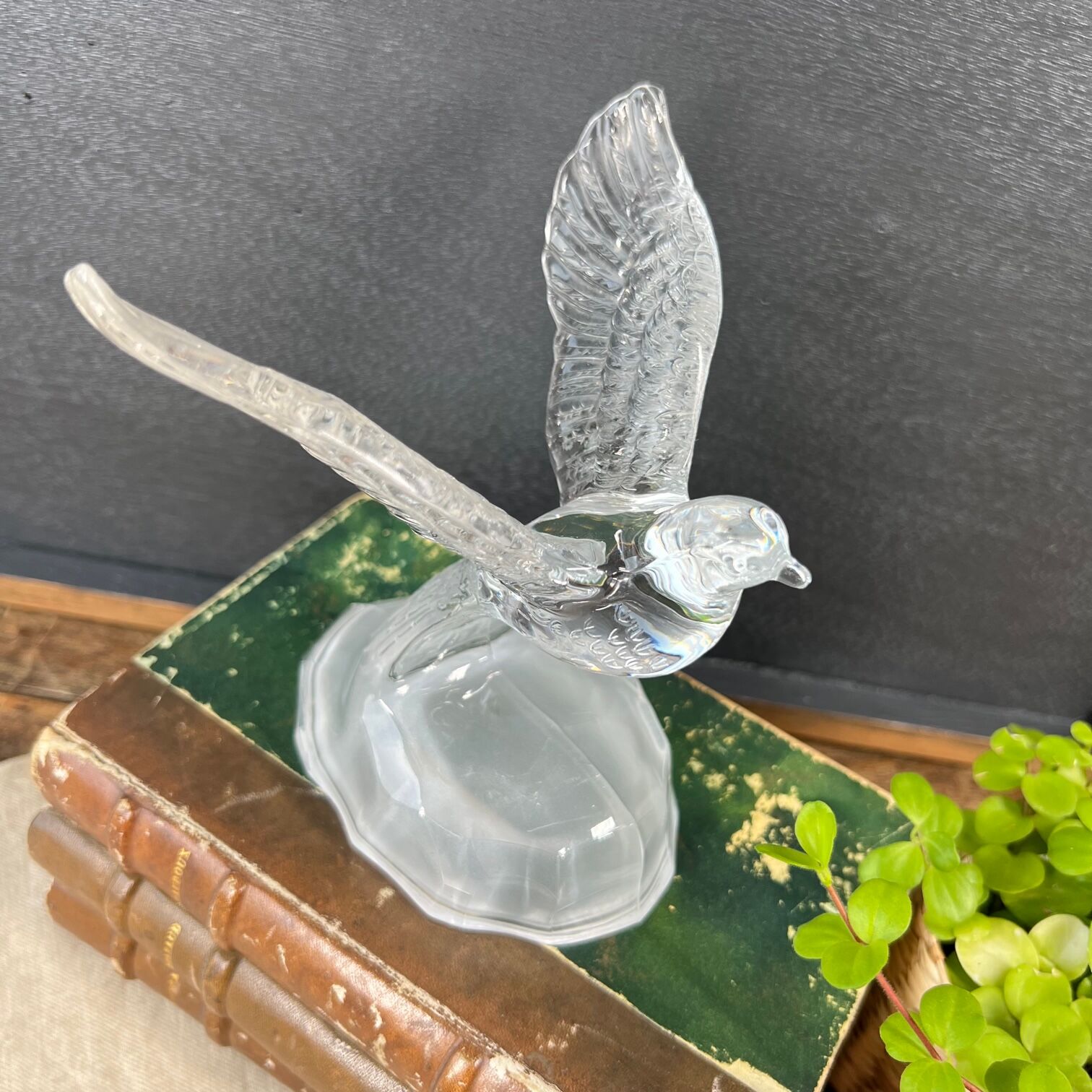 Crystal paperweight "the flight of the bird"