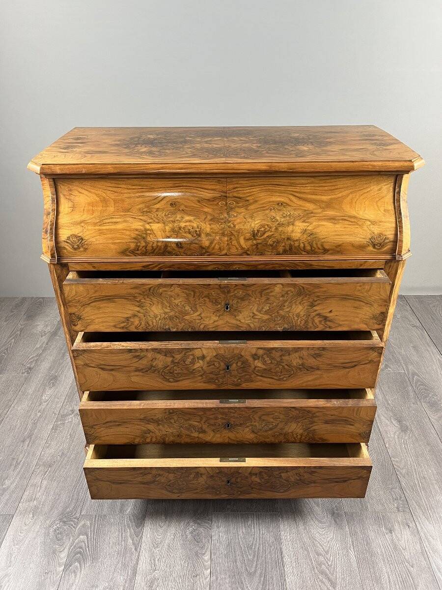 Walnut toilet commode, 19th century