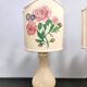 Pair of Murano Glass Table Lamps by Gino Cenedese with Floral Lampshades