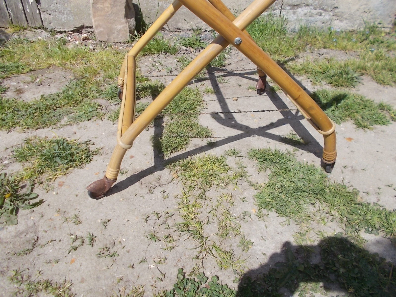 Vintage rattan cradle