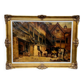 J. Verulpens “The Inn”. Large format painting.